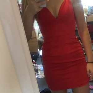 NBD Red Mini Dress, XS